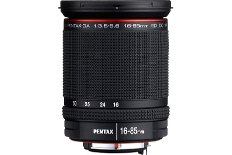 Bild Das Standard-Zoomobjektiv PENTAX-DA 16-85 mm besitzt drei asphärische Elemente für eine verbesserte Bildqualität. [Foto: Pentax]