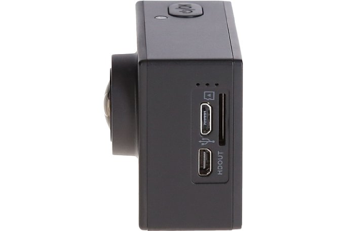 Bild Neben einer USB-Schnittstelle besitzt die Rollei Actioncam 7s Plus auch eine MicroHDMI-Buchse (Typ D). [Foto: Rollei]