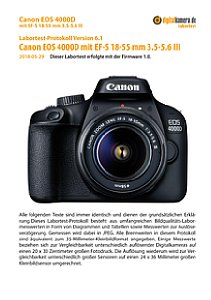 Canon EOS 4000D mit EF-S 18-55 mm 3.5-5.6 III Labortest, Seite 1 [Foto: MediaNord]