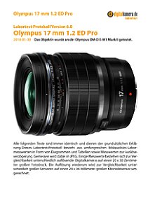 Olympus 17 mm 1.2 ED Pro mit OM-D E-M1 Mark II Labortest, Seite 1 [Foto: MediaNord]
