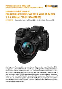 Panasonic Lumix DMC-G70 mit G Vario 14-42 mm 3.5-5.6 II Asph OIS Labortest, Seite 1 [Foto: MediaNord]