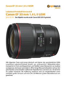 Canon EF 35 mm 1.4 L II USM mit EOS 5DS R Labortest, Seite 1 [Foto: MediaNord]