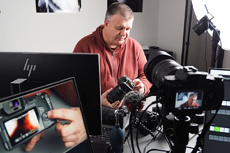 Ernst Ulrich Soja während der Produktion des Canon Einsteiger-Videos. [Foto: MediaNord]