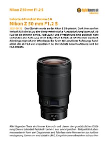 Nikon Z 50 mm F1.2 S mit Z 7II Labortest, Seite 1 [Foto: MediaNord]