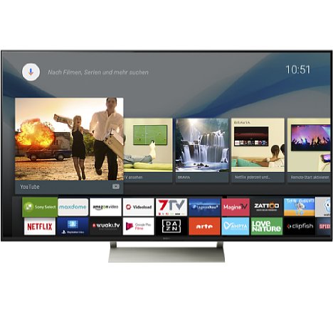 Bild Die Sony Bravia XE90 4K-Fernseher verfügten über umfangreiches Android TV, auf dem sich zahlreiche Apps installieren lassen, beispielsweise Netflix, Amazon Video, YouTube oder auch die Apps der Fernsehsender für einen Zugriff auf deren Mediatheken. [Foto: Sony]
