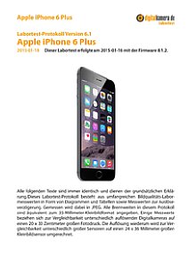 Apple iPhone 6 Plus Labortest, Seite 1 [Foto: MediaNord]