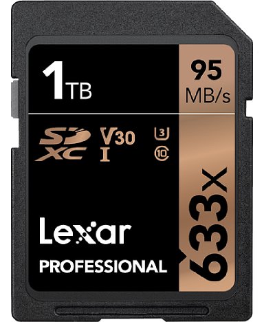 Bild Lexar Professional 1 TB 633x Class 10 UHS I Speed Class 3 Video Speed Class 30 SDXC Speicherkarte. [Foto: Lexar]
