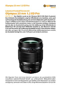 Olympus 25 mm 1.2 ED Pro mit OM-D E-M5 Mark III Labortest, Seite 1 [Foto: MediaNord]