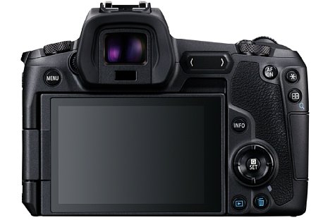 Bild Der 3,2 Zoll große Touchscreen der Canon EOS R besitzt eine Auflösung von 2,1 Mio. Bildpunkten, der Videosucher hat sogar 3,69 Mio. Bildpunkte bei 0,76-facher Suchervergrößerung. [Foto: Canon]