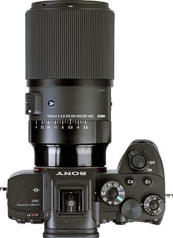 Bild Deutlicher als auf den Produktfotos ist auf diesem Foto des Sigma 105 mm F2.8 DG DN Macro Art an der Sony Alpha 7R IV zu sehen, dass der hintere Teil des Tubus deutlich glänzender ausfällt als der Rest des Objektivs. Das stört ein wenig das Design. [Foto: MediaNord]