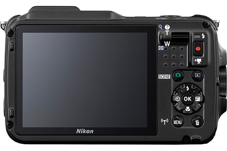 Bild Der 7,5 Zentimeter große OLED-Bildschirm der Nikon Coolpix AW120 löst feine 921.000 Bildpunkte auf. [Foto: Nikon]