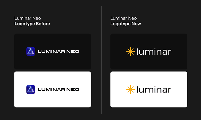 Bild Luminar Neo Logo alt und neu. [Foto: Skylum]