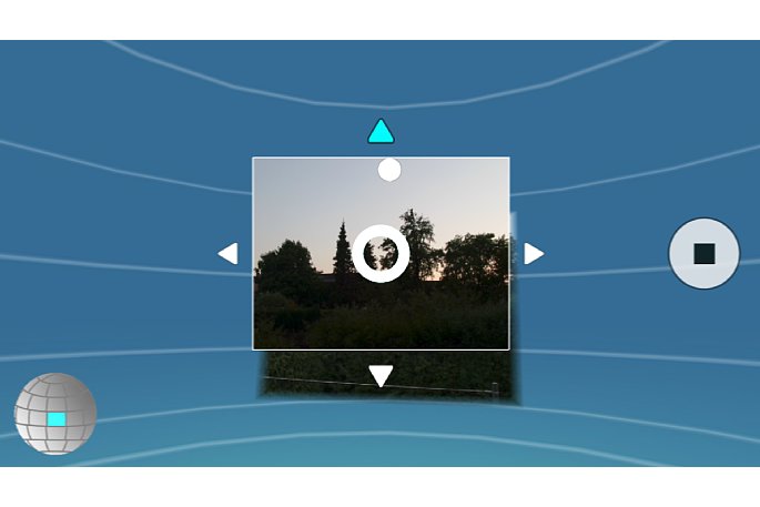 Bild Beim sphärischen Panorama muss das Samsung Galaxy K Zoom von Punkt zu Punkt geschwenkt werden. [Foto: MediaNord]
