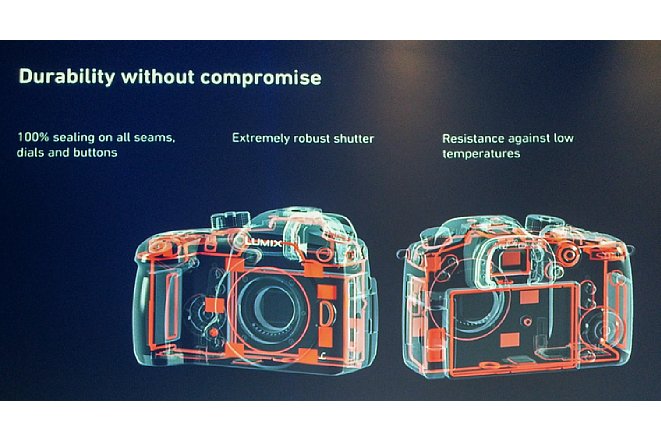 Bild Mit der Lumix S Serie will Panasonic professionelle Anwender ansprechen. Entsprechend aufwändig abgedichtet ist die Kamera. [Foto: MediaNord]