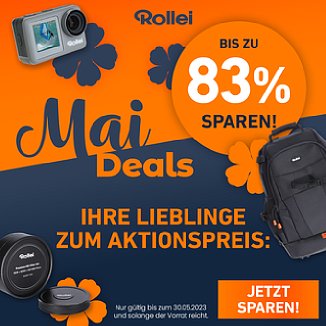 Bild Mai-Deals bei Rollei: Ihre Lieblinge zum Aktionspreis – jetzt bis zu 83 % sparen. [Foto: Rollei]