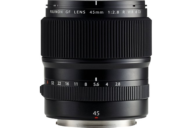 Bild Als sechstes Objektiv ist das Fujifilm GF 45 mm F2.8 R WR für Ende 2017 geplant. Es bietet eine Reportagebrennweite von 35 Millimeter entsprechend Kleinbild. [Foto: Fujifilm]