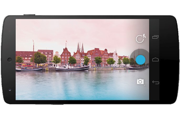 Bild Die 8-Megapixel-Kamera des Nexus 5 glänzt mit einem optischen Bildstabilisator. [Foto: Google]