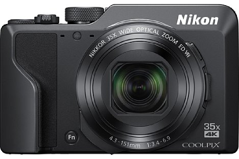 Bild Im 4 cm flachen Gehäuse bietet die Nikon Coolpix A1000 ein optisches 35-fach-Zoom von 24 bis 840 mm. [Foto: Nikon]
