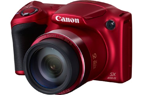 Bild Die Canon PowerShot SX400 IS besitzt ein optisches 30-fach-Zoom von 24-720 mm (KB). [Foto: Canon]