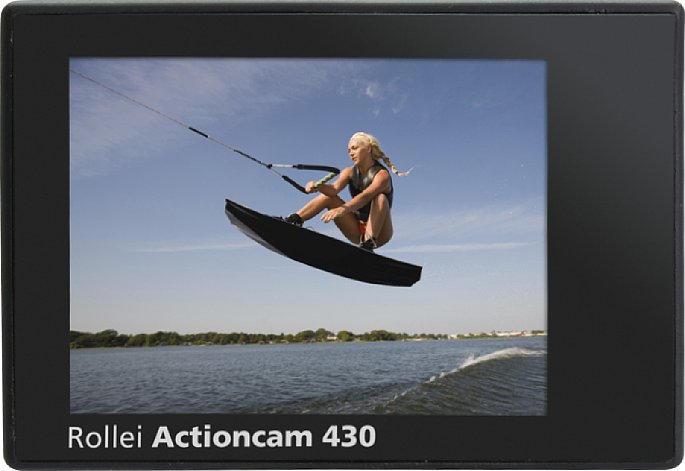 Bild Auf der Rückseite der Rollei Actioncam 430 sitzt der 2"-Farbmonitor. [Foto: Rollei]