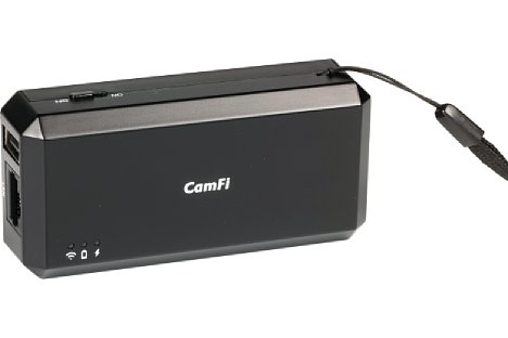 Bild Der CamFi-Adapter ist ein unscheinbarer kleiner Kasten mit wenigen selbsterklärenden Bedienelementen. [Foto: MediaNord]