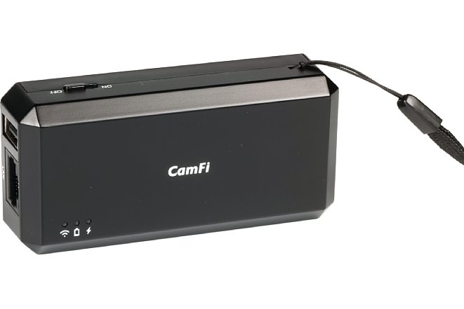 Bild Der CamFi-Adapter ist ein unscheinbarer kleiner Kasten mit wenigen, selbsterklärenden Bedienelementen. [Foto: MediaNord]
