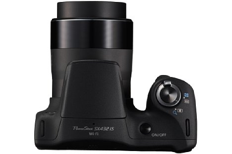 Bild Das große Zoom der Canon PowerShot SX430 IS resultiert in einem großen, dafür aber auch griffigen Gehäuse. Das schafft auf der Rückseite Platz für einen 7,5-cm-Bildschirm. [Foto: Canon]
