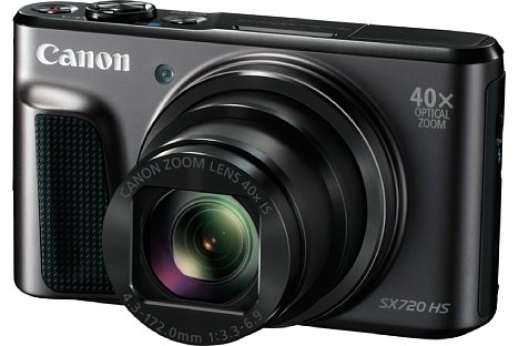 Bild Die Canon PowerShot SX720 HS löst mit ihrem 1/2,3"-CMOS-Sensor 20 Megapixel auf, kann aber auch Videos in Full-HD-Auflösung aufnehmen. [Foto: Canon]