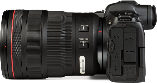 Bild Das Canon RF 24-70mm F2.8L IS USM bietet nicht nur drei Einstellringe (Steuerring, Fokusring und Zoomring), sondern auch zwei Schalter (Fokus und Bildstabilisator) sowie einen Zoom-Lock-Schalter (hier nicht zu sehen). [Foto: MediaNord]