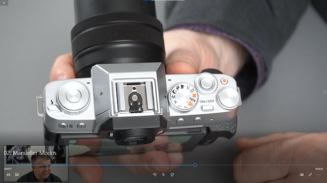 Screenshot aus dem Fujifilm-Fortgeschrittenen-Schulungsvideo, hier mit der Fujifilm X-T200. [Foto: MediaNord]