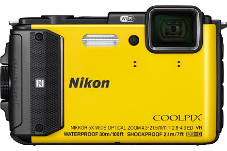 Bild In Gelb leuchtet die Nikon Coolpix AW130 besonders. [Foto: Nikon]