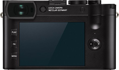 Bild Auf der Rückseite bietet die Leica Q2 einen fest verbauten Touchscreen sowie einen neu gerechneten, 3,7 Millionen Bildpunkte auflösenden elektronischen Sucher. [Foto: Leica]