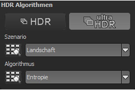 Bild Die Einstellunsgmöglichkeiten für den Ultra-HDR-Modus in HDR Projects 4 Professional. [Foto: MediaNord]