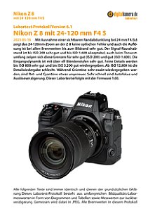 Nikon Z 8 mit Z 24-120 mm F4 S Labortest, Seite 1 [Foto: MediaNord]