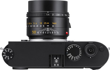 Bild Die Leica M11 Monochrom besitzt ein schlichtes, schnörkelloses Design mit nur wenigen, aber wichtigen Bedienelementen. [Foto: Leica]