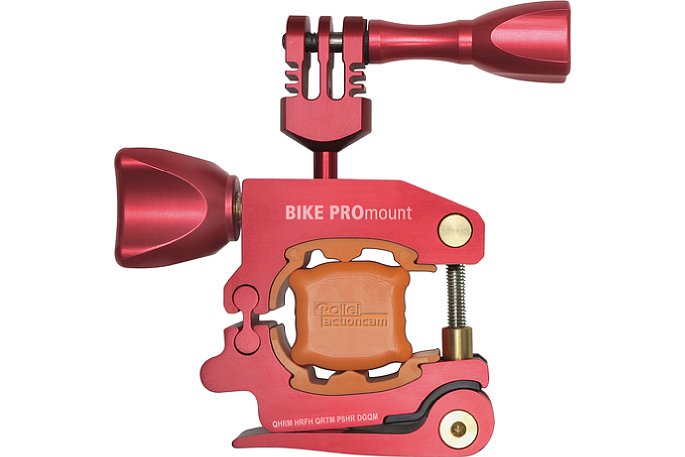 Bild Bike ProMount in Rot. Die Halterung wiegt 172 Gramm. [Foto: Rollei]