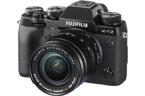 Bild Die Fujifilm X-T2 bietet den neuen 24-Megapixel-Sensor, der bereits aus der X-Pro2 bekannt ist. Im Gegensatz zur X-Pro2 nimmt die X-T2 aber auch 4K-Videos auf. [Foto: Fujifilm]