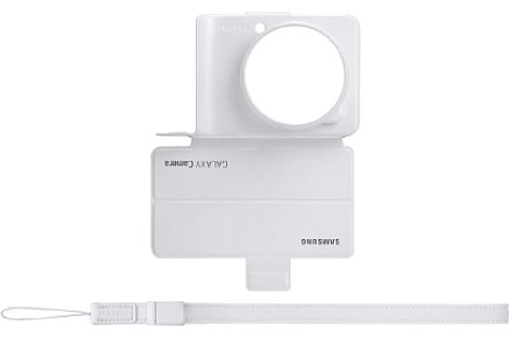 Bild Das Samsung Galaxy Camera Flip-Cover mit Handschlaufe ist normalerweise optionales Zubehör, in der Special Edition aber im Standard-Lieferumfang enthalten. [Foto: Samsung]