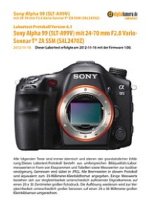 Sony Alpha 99 (SLT-A99V) mit 24-70 mm 2.8 Vario-Sonnar T* ZA SSM Labortest, Seite 1 [Foto: MediaNord]
