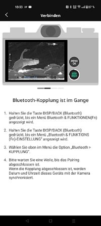 Bild Fujifilm XApp – Bluetoothkopplung Schritt 3. [Foto: MediaNord]