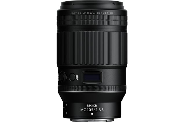 Bild Das Nikon Z MC 105 mm F2.8 VR S verfügt über ein Display zur Anzeige der Entfernung, Blende und Schärfentiefe. [Foto: Nikon]
