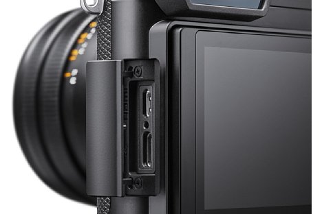 Bild Die Leica Q3 bietet neben einem Micro-HDMI-Anschluss auch eine moderne USB-C-Schnittstelle zur Bildübertragung, aber auch Stromversorgung. Zudem lassen sich hier SSDs anschließen. [Foto: Leica]