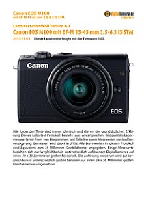 Canon EOS M100 mit EF-M 15-45 mm 3.5-6.3 IS STM Labortest, Seite 1 [Foto: MediaNord]