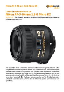 Nikon AF-S 40 mm 2.8 G Micro DX mit D7000 Labortest, Seite 1 [Foto: MediaNord]