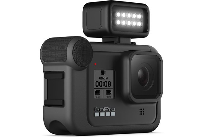 Bild GoPro Hero 8 – Licht Mod auf Media Mod. [Foto: GoPro]
