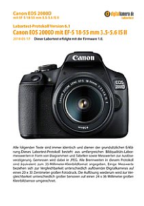 Canon EOS 2000D mit EF-S 18-55 mm 3.5-5.6 IS II Labortest, Seite 1 [Foto: MediaNord]