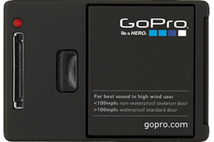 Bild Rückansicht der GoPro Hero3+. Von hinten sehen alle drei Versionen (Black Edition, Silver Edition und White Edition) identisch aus. [Foto: GoPro]