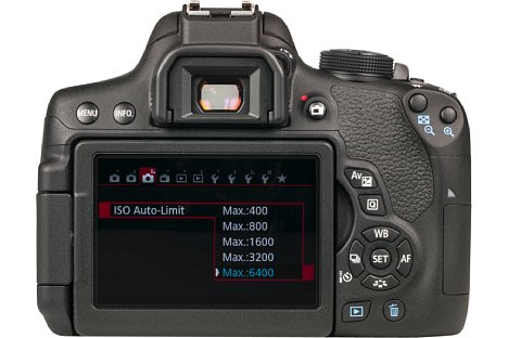 Bild Auf der Rückseite verfügen die Canon EOS 750D und 760D über einen dreh- und schwenkbaren Touchscreen. Dieser misst 7,5 Zentimeter in der Diagonalen und löst knapp eine Million Bildpunkte auf. [Foto: MediaNord]