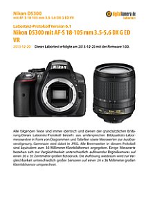 Nikon D5300 mit AF-S 18-105 mm 3.5-5.6 DX G ED VR Labortest, Seite 1 [Foto: MediaNord]