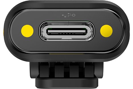 Bild Ohne Transportbox lässt sich Lark M1 Mikrofon und auch der Empfänger über eine USB-C-Schnittstelle aufladen. [Foto: Hollyland]
